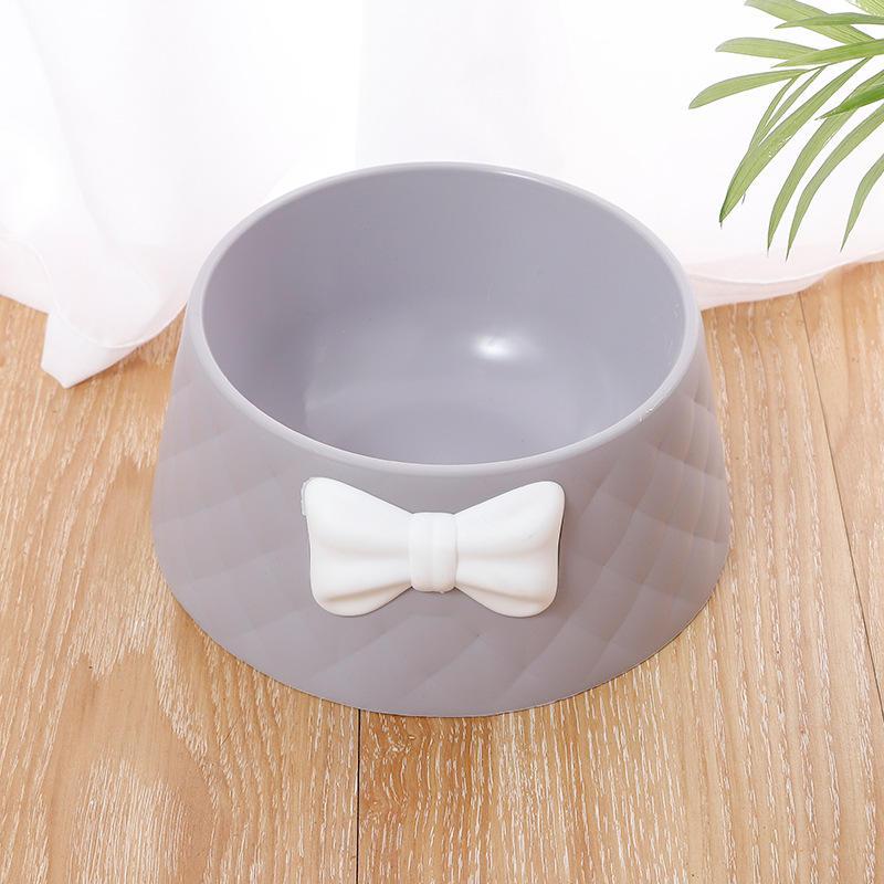 Pet Dog Cat Bowknot Rhombus Luxury Ins Style Bowl