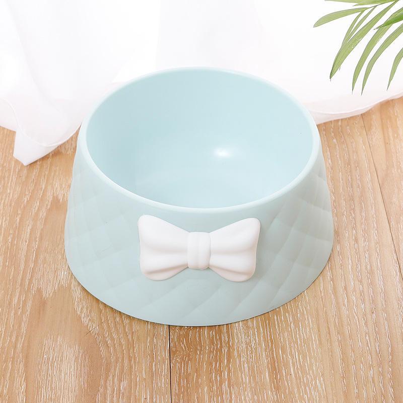 Pet Dog Cat Bowknot Rhombus Luxury Ins Style Bowl