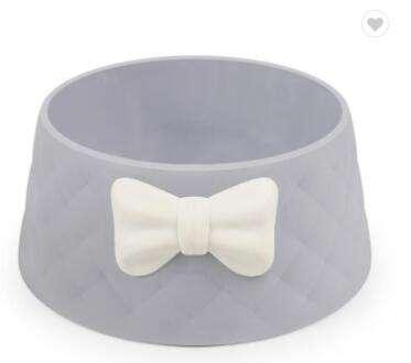 Pet Dog Cat Bowknot Rhombus Luxury Ins Style Bowl