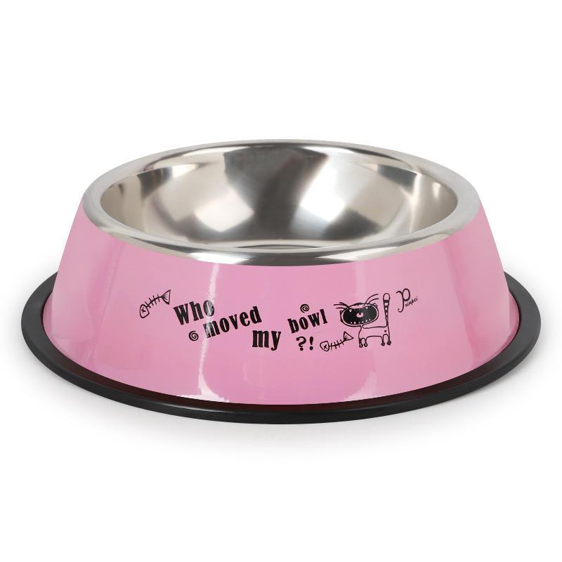 Creative Cartoon Travel Camping Ceramics Stainless Steel Pet Cats Bowls