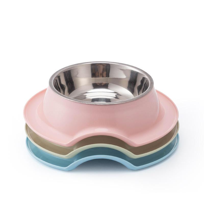 Anti-skid Drinking Feeding Stainless Steel Dog Bowl Food Container