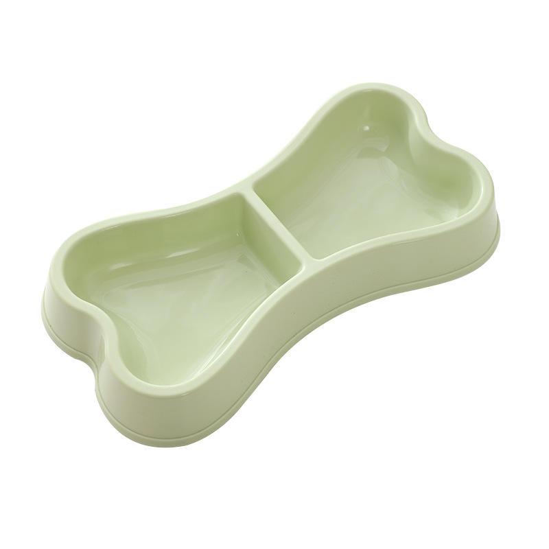 Wholesale Macaron Color Bone Shape Abs Double Small Dog Cat Bowl