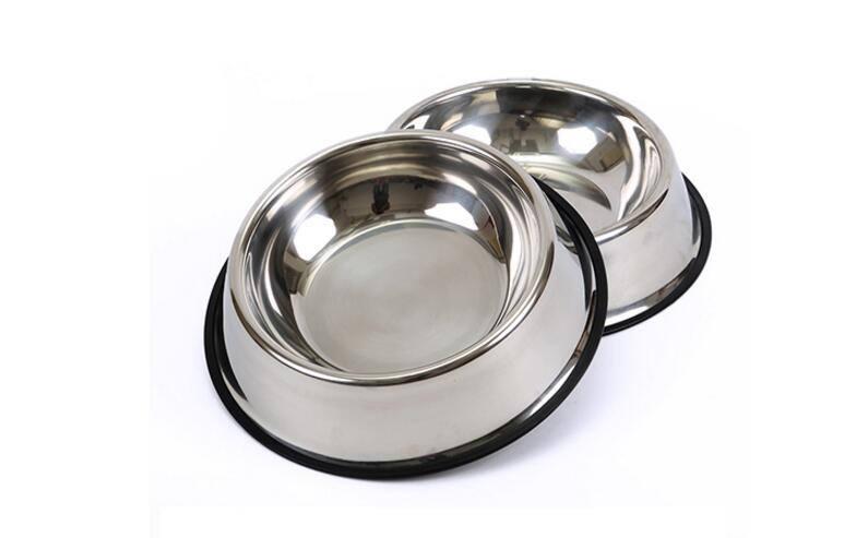 Puppy Kitten Travel Anti Slip Stainless Steel Pet Dog Cat Bowl