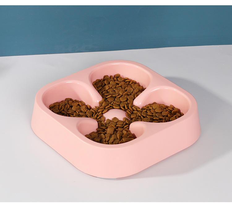 Wholesale Custom Plastic Pet Water Bowl Round Slow Feed Pet Cat Dog Bowl