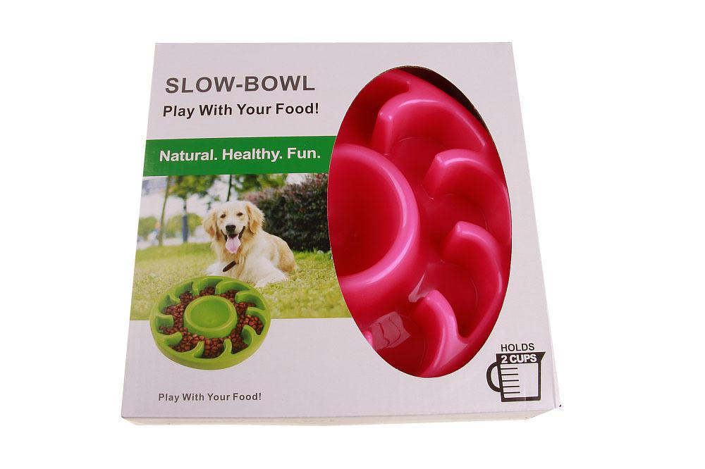 Wholesale Plastic Custom Food Slow Eat Pet Feeder Dog Bowl For Outdoor