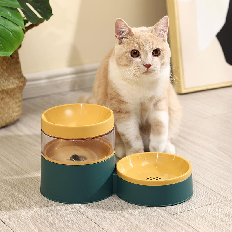 Multicolor Separated Siphon Cat Water Pet Bowls Feeders Dog Feeder Eating Pet Bowl