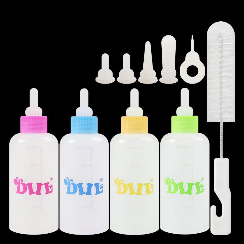 Pet Wholesale 60ml Puppy Milk Feeding Bottle Set Dog Feeding Nursing Bottle