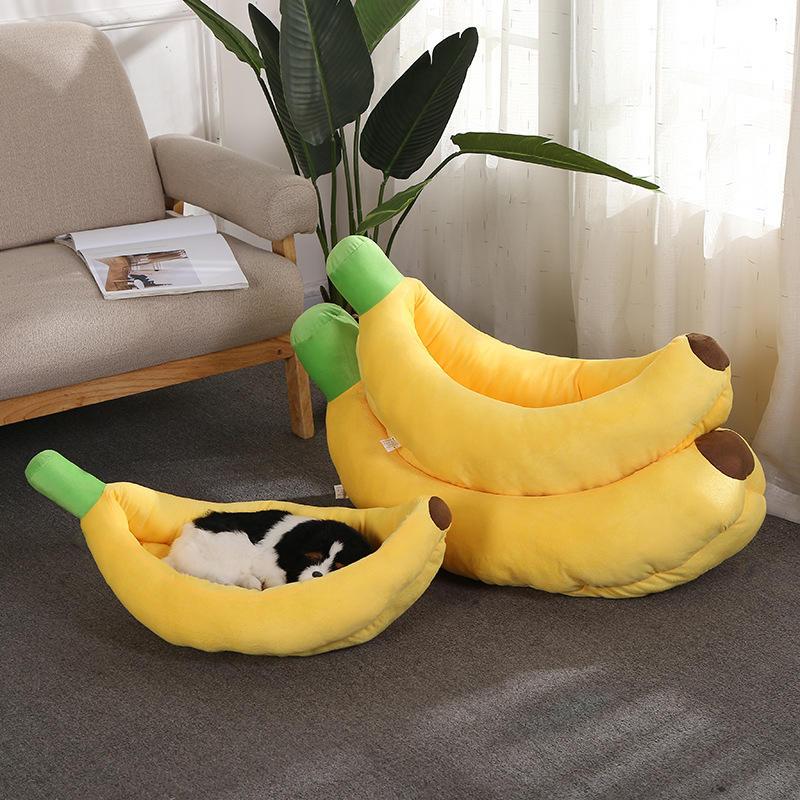 Removable Washable Banana Style Dog Relaxing Bed Custom Dog Beds For Medium Dogs