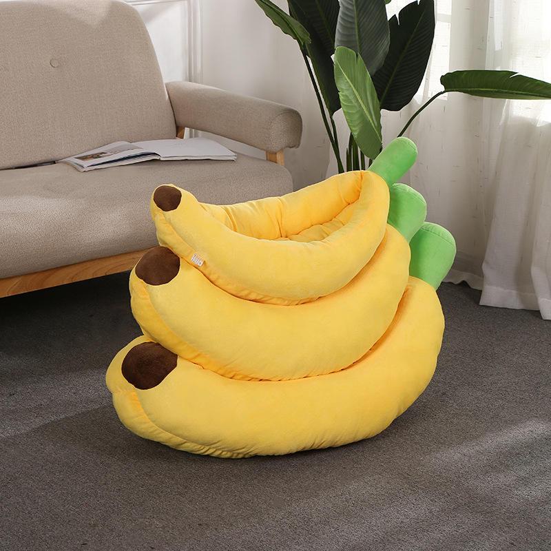 Removable Washable Banana Style Dog Relaxing Bed Custom Dog Beds For Medium Dogs