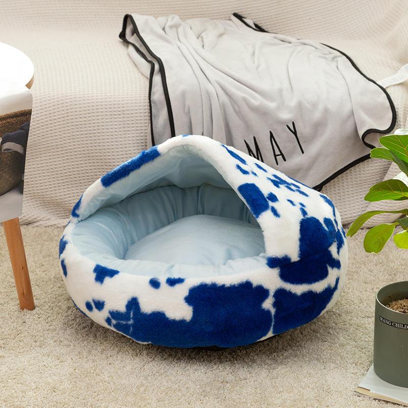 Semi Enclosed Cat Litter Custom Wholesale Soft Cat Cave Bed For Indoor Cats