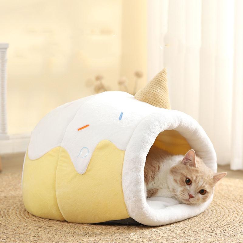 Plush Insulation Wholesale Custom Cushion Cat Bed Good Quality Funny Beds For Cats