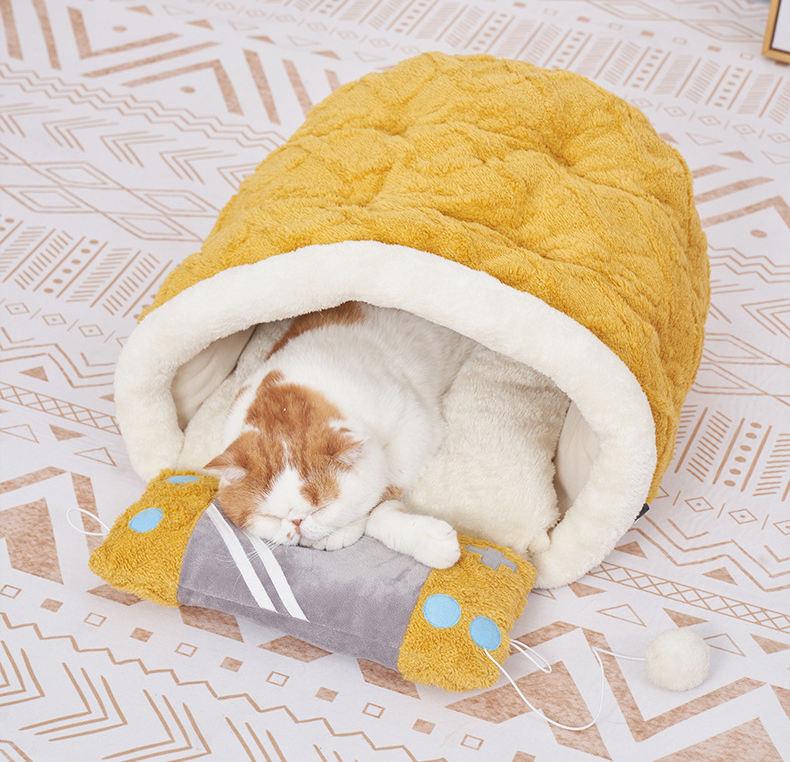 Warm Sealed Thickened Washable Extra Large Dog Sofa Cat Round Pet Beds Wholesale Cat Cave Beds