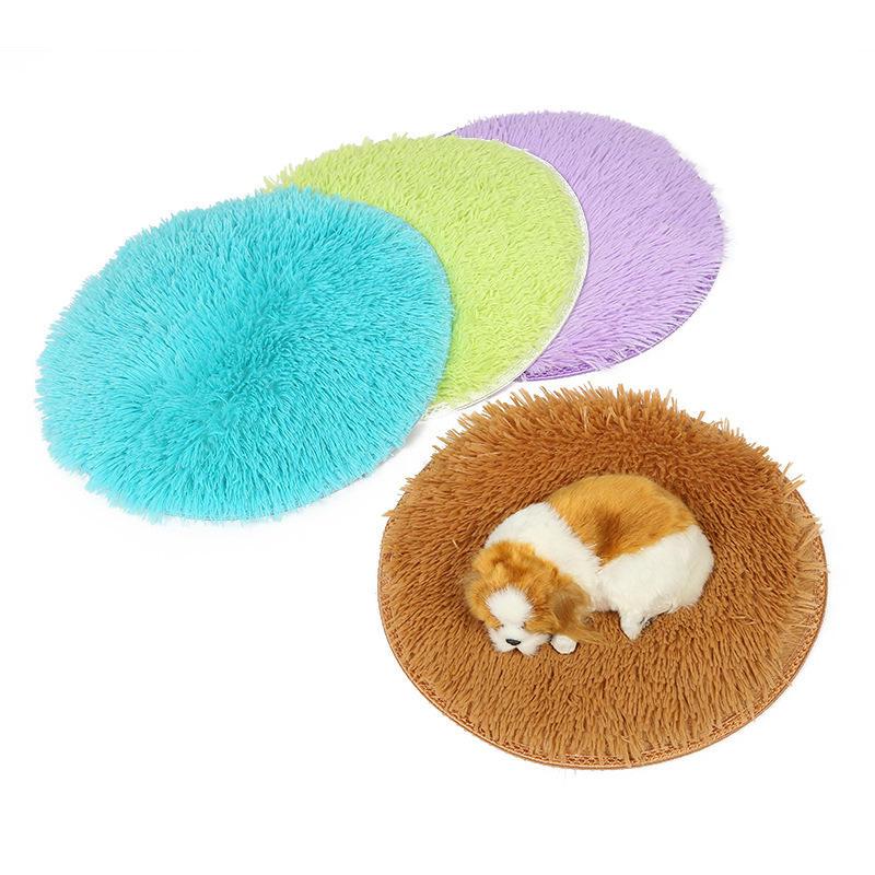 Autumn Winter Round Pet Mat 2023 New Comfortable Warm Lush Pet Cat Bed