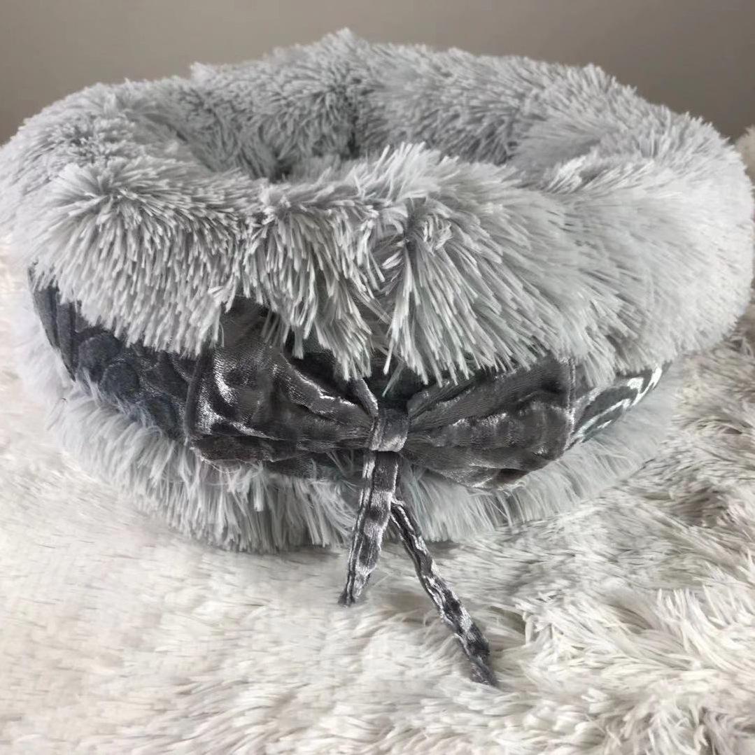 Wholesale Modern High Quality Cat Dog Bed Soft Plush Round Bed For Little Dogs