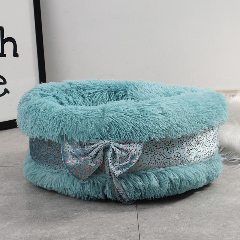 Wholesale Modern High Quality Cat Dog Bed Soft Plush Round Bed For Little Dogs