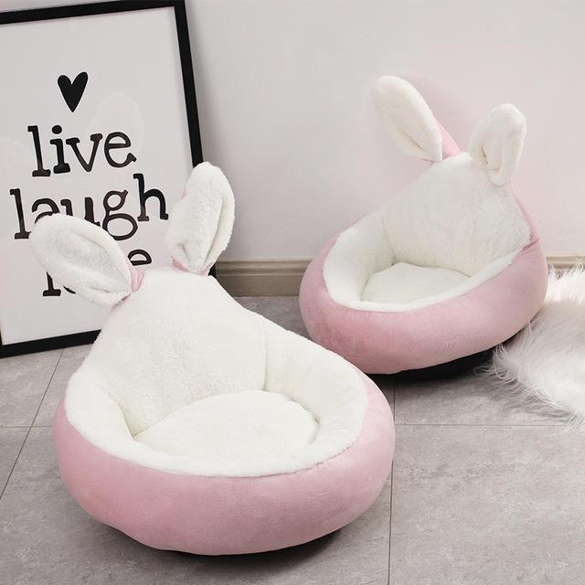 Cute Rabbit Ear Shape Design Winter Pet Bed Cheap Luxury Fluffy Cat Dog Pet Bed