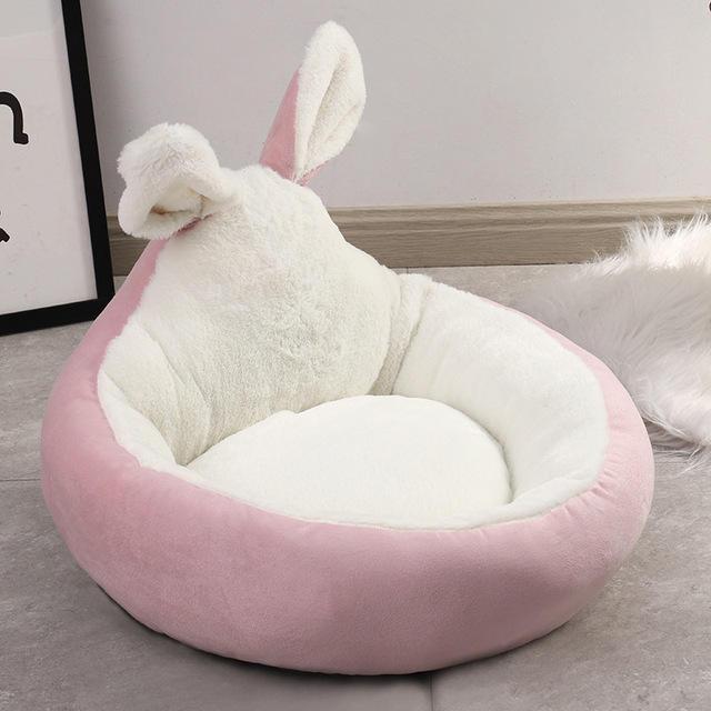 Cute Rabbit Ear Shape Design Winter Pet Bed Cheap Luxury Fluffy Cat Dog Pet Bed