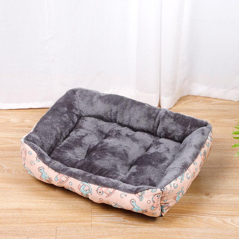 Kennel Sleeping Breathable Plush Textiles Reversible Rectangle Pet Luxury Dog Kennel Bed