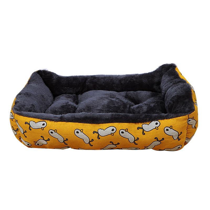 Kennel Sleeping Breathable Plush Textiles Reversible Rectangle Pet Luxury Dog Kennel Bed