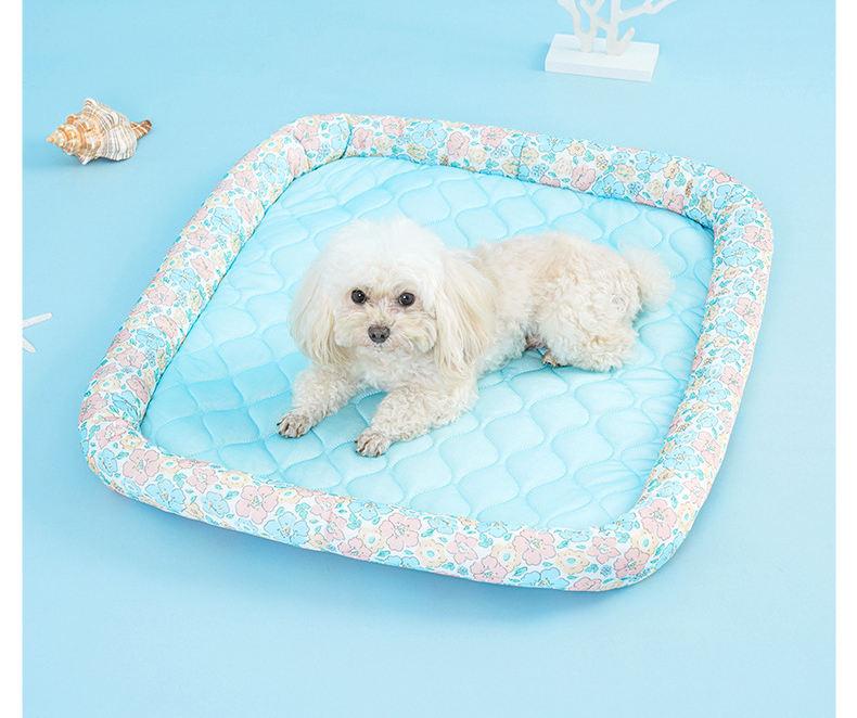 Cool And Breathable Flowers Summer Good Quality Soft Round Cat Pet Nest Bed