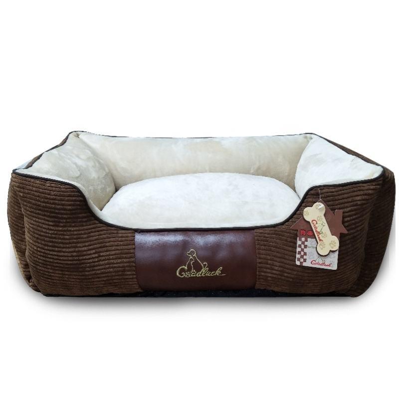 Rectangle Plush Warm Breathable Cuddler Detachable With Anti-slip Bottom Large Dog Beds Washable