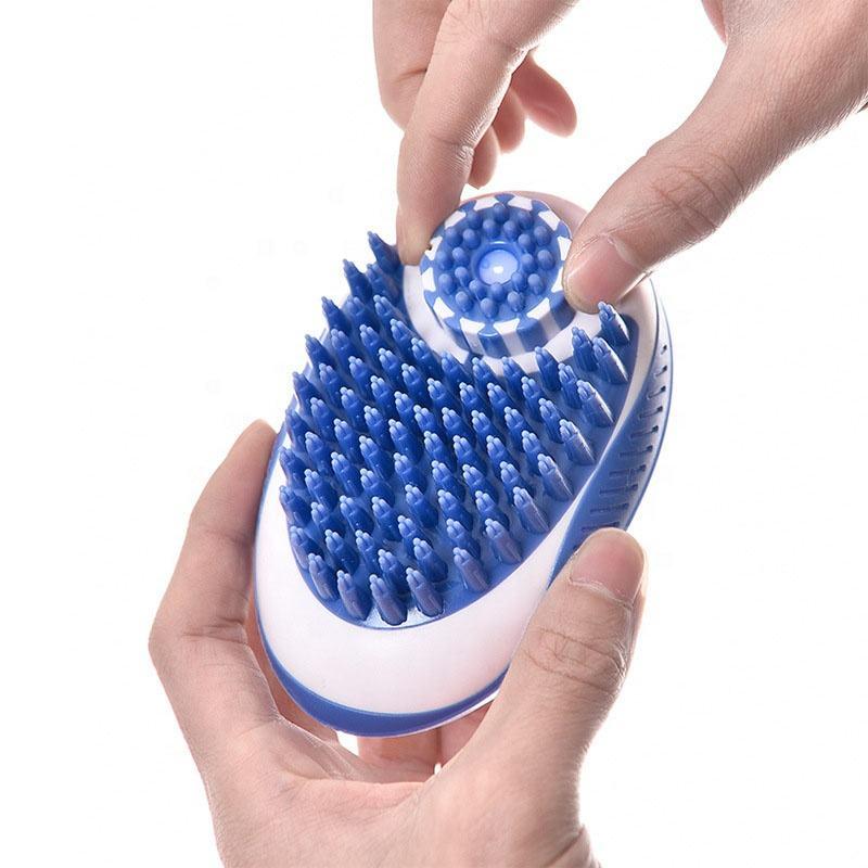 Pet Shampoo Hand Pet Massage Silicon Bath Grooming Dog Brush