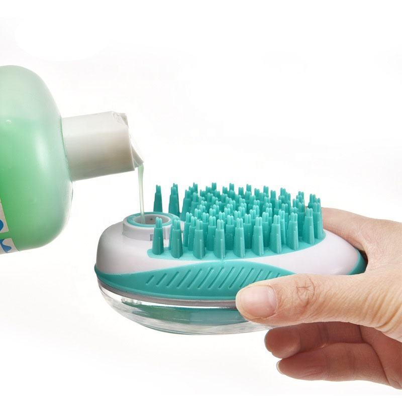 Pet Shampoo Hand Pet Massage Silicon Bath Grooming Dog Brush