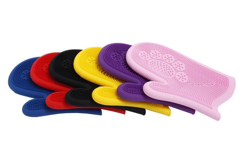 Comb Washing Bathing Cleaning Brush Silicone Pet Gloves