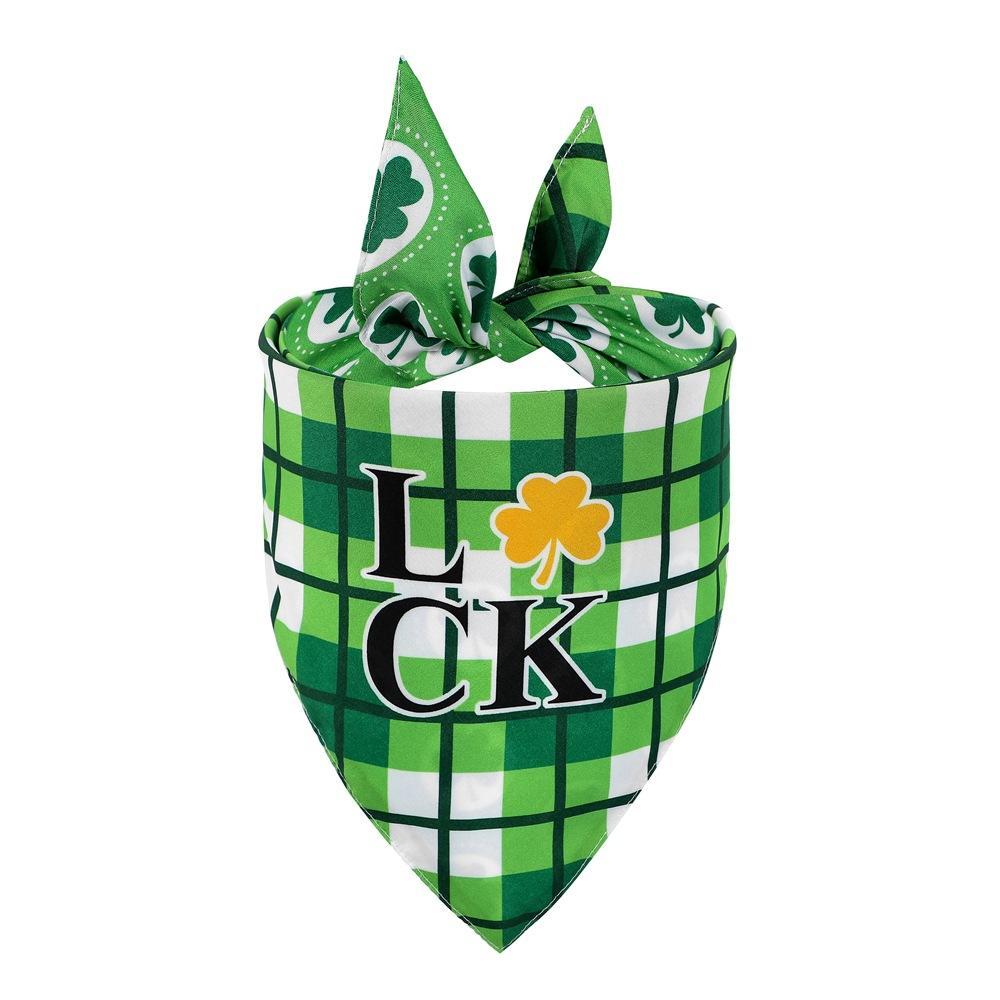 Hot-sale St.patrick's Day Green Pet Apparel Custom Dog Bandana For Ireland