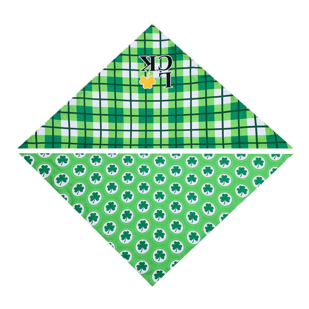 Hot-sale St.patrick's Day Green Pet Apparel Custom Dog Bandana For Ireland