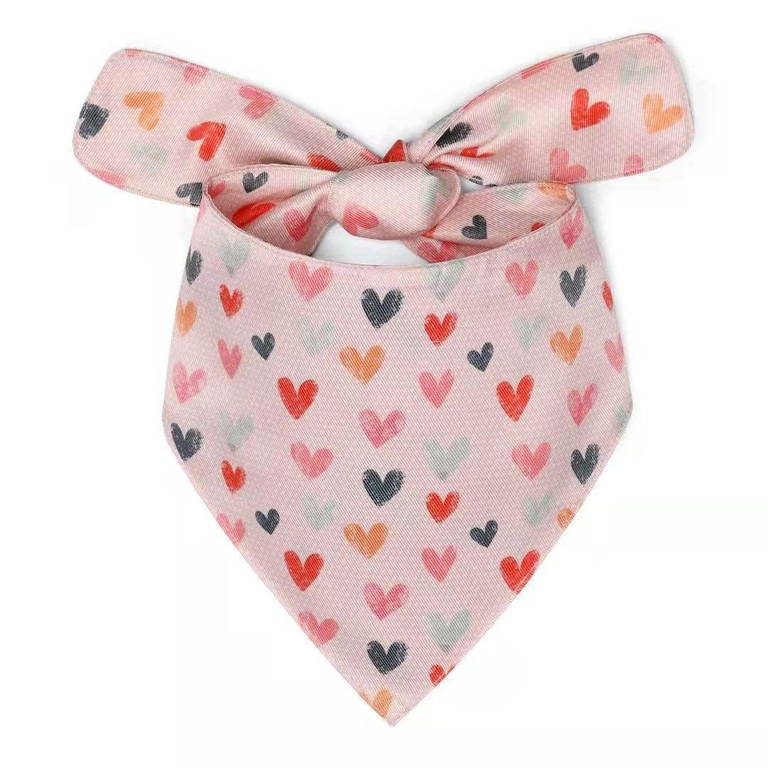 Wholesale Soft 100% Cotton Double Layer Printed Pet Dog Bandana