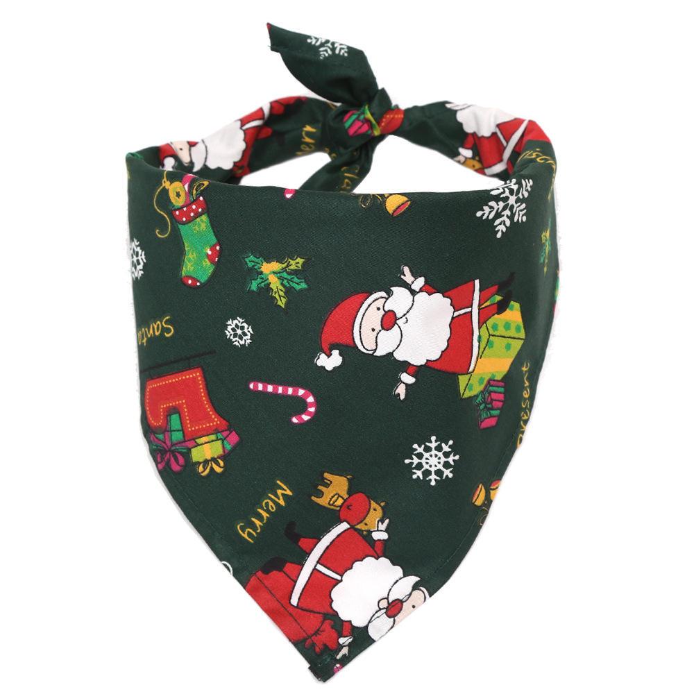 New Arrival Design Wholesale Dog Christmas Scarf Custom Printed Bandana Dog