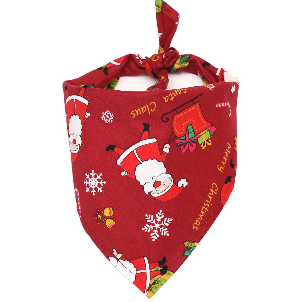 New Arrival Design Wholesale Dog Christmas Scarf Custom Printed Bandana Dog