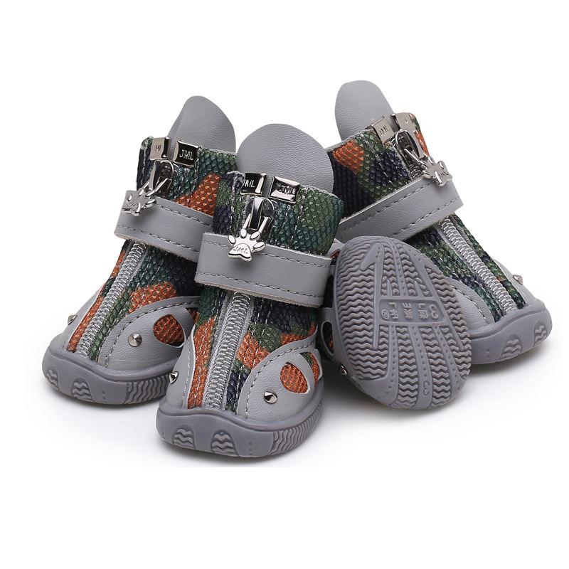 New Camouflage Printing Breathable Mesh Dog Shoes From China Factory