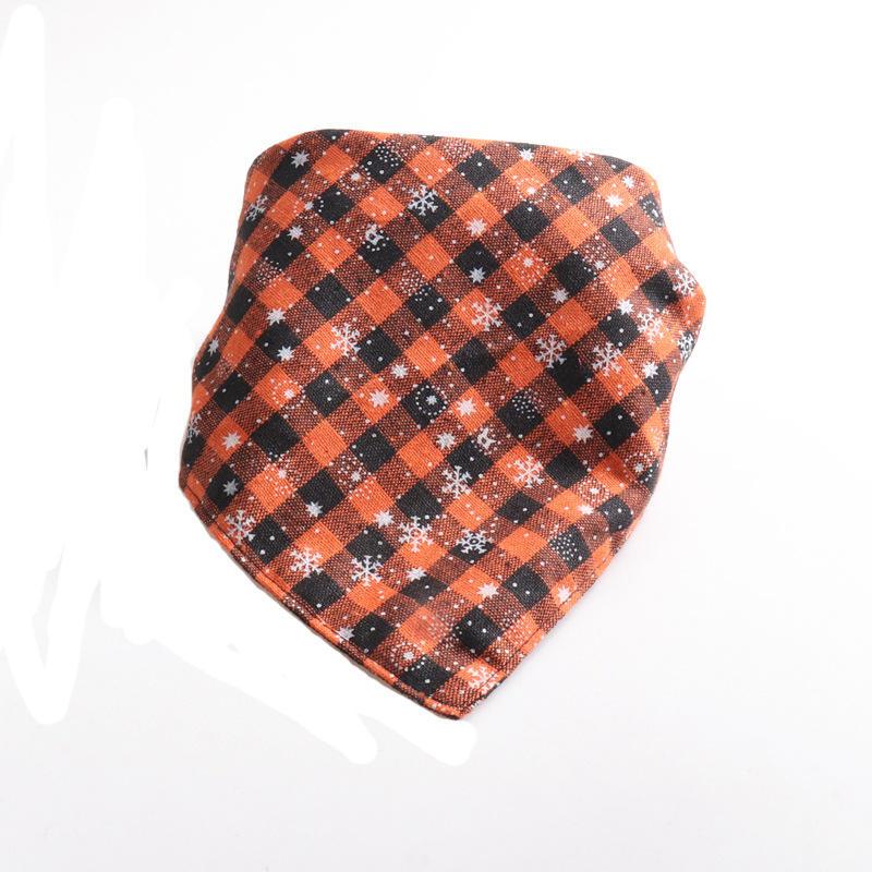 Christmas Hot Selling New Plaid 100% Cotton Luxury Custom Print Logo Wholesale Dog Bandana