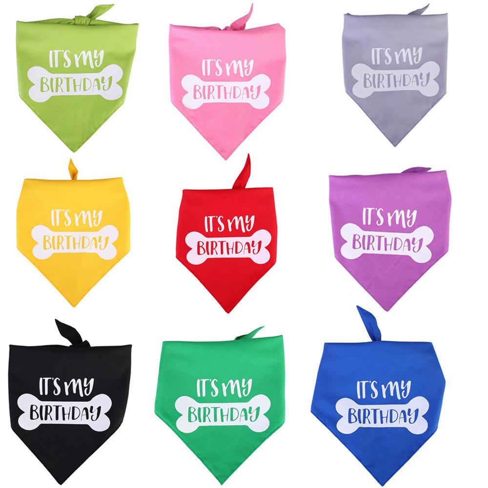 Halloween Birthday Pet Accessories Scarves Custom Printed Wholesale Dog Bandana