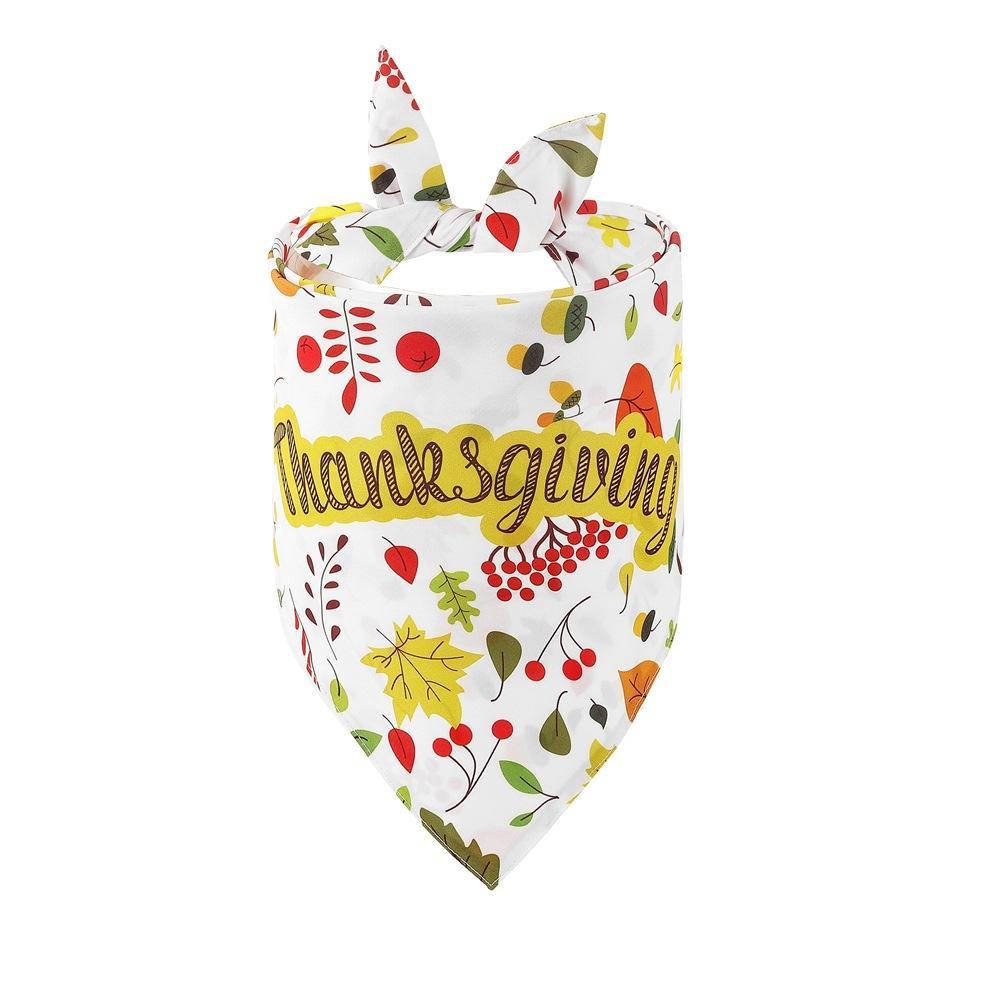 Fashion Design Custom Pet Dog Scarf Bandana Saliva Towel Pet Triangle Scarf Thanksgiving Bandana For Pet