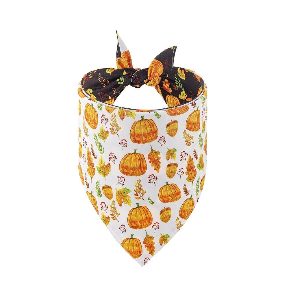 Fashion Design Custom Pet Dog Scarf Bandana Saliva Towel Pet Triangle Scarf Thanksgiving Bandana For Pet