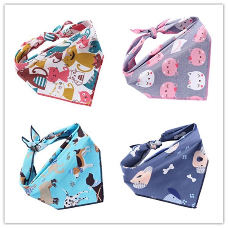 Wholesale Pet Print Bandana Custom Logo Pattern Dog Pet Bandana