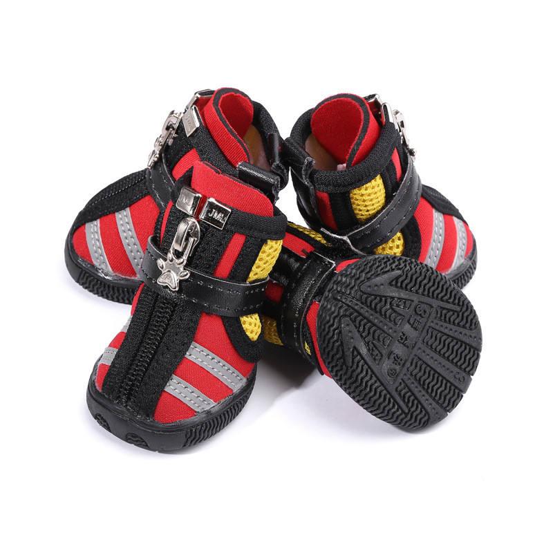 Newest Pu Leather Durable Reflective Dog Boots