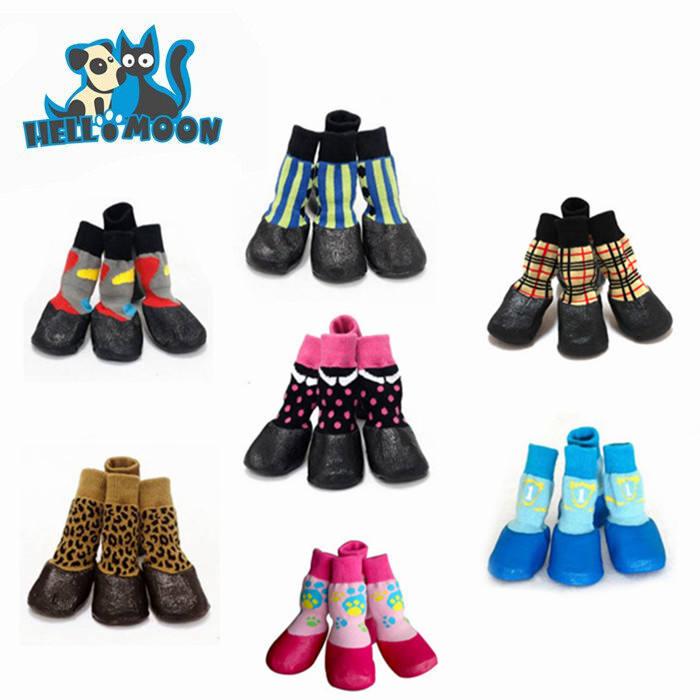 New Hot New Vogue Non-slip Soft Sole Rubber Dog Waterproof Socks