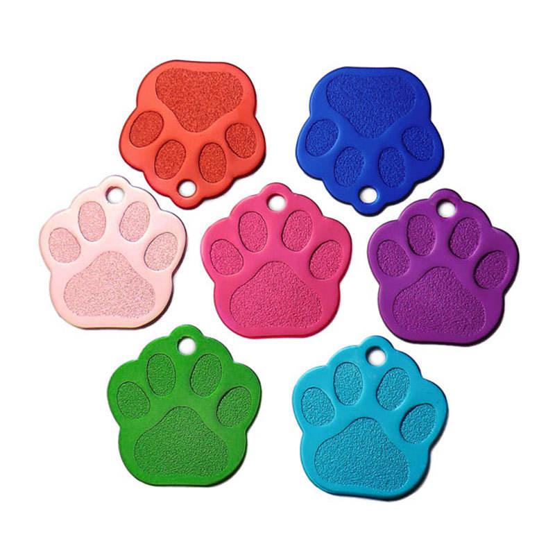 Wholesale Metal Pet Jewelry Listings Trendy High Brand Diy Name Tag Dog Paw Pet Tag