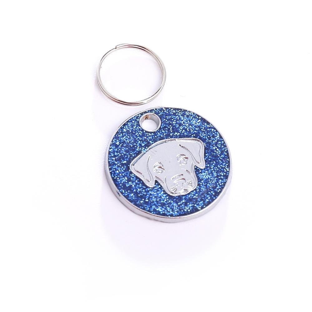 Round Blank Dog Collar Name Plate Charms Laser Lettering Anti-loss Identity Card Dog Charms For Collars