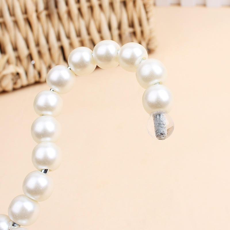 Fashion White Plastic Pearl Dog Clothes Hanger