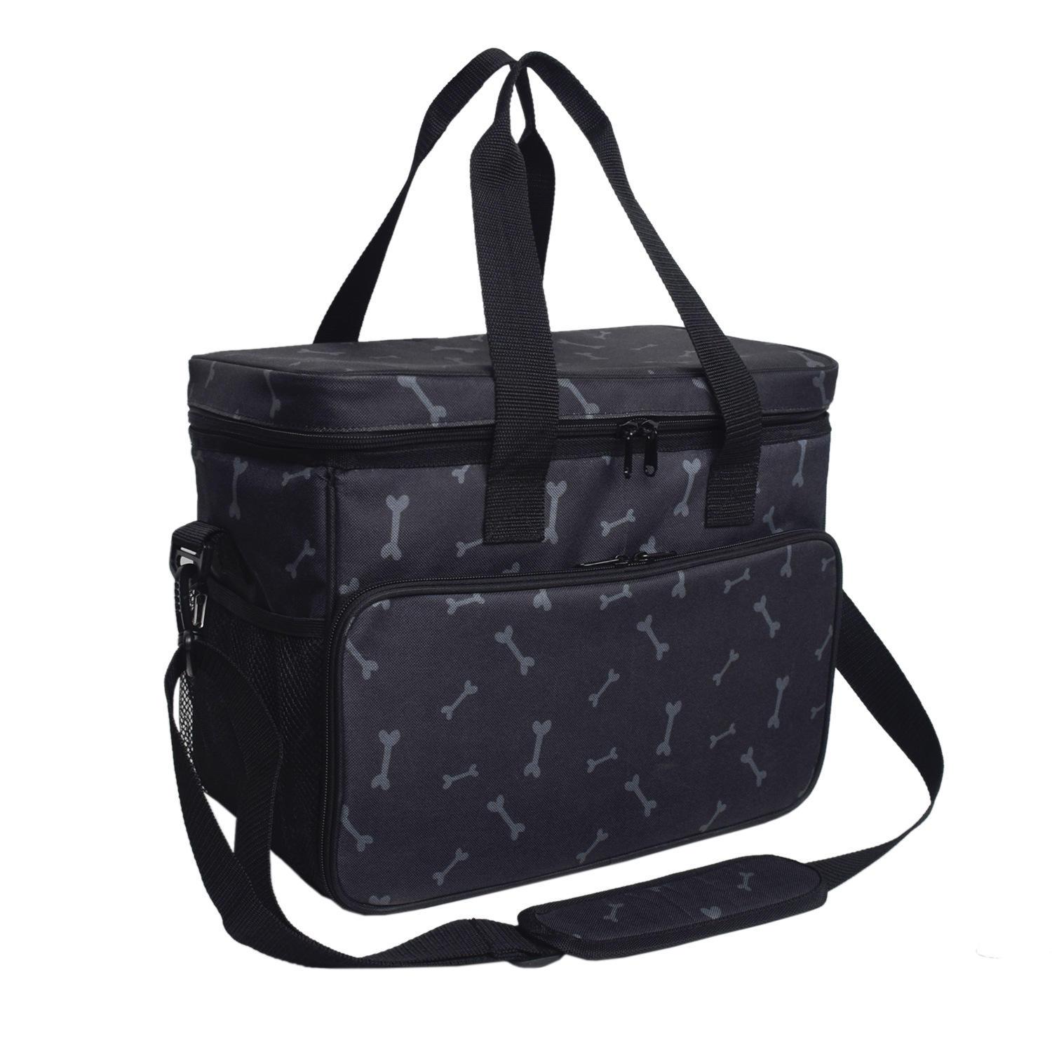 Multifunctional Pet Travel Portable Dog Bone Feeding Bag Training Tote Dog Carrier Bag