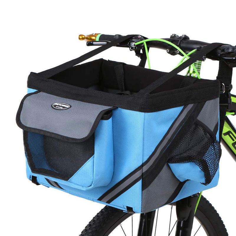 Outdoor Bike Sports Reflective Stripes Bike Bicycle Bag Carriers Dog Bike Basket