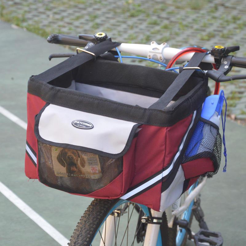 Outdoor Bike Sports Reflective Stripes Bike Bicycle Bag Carriers Dog Bike Basket