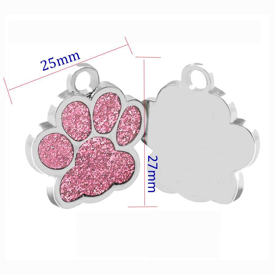 Wholesale Multicolor Paw Footprint Pendant Bling Make Pet Jewelry Dog Id Tag