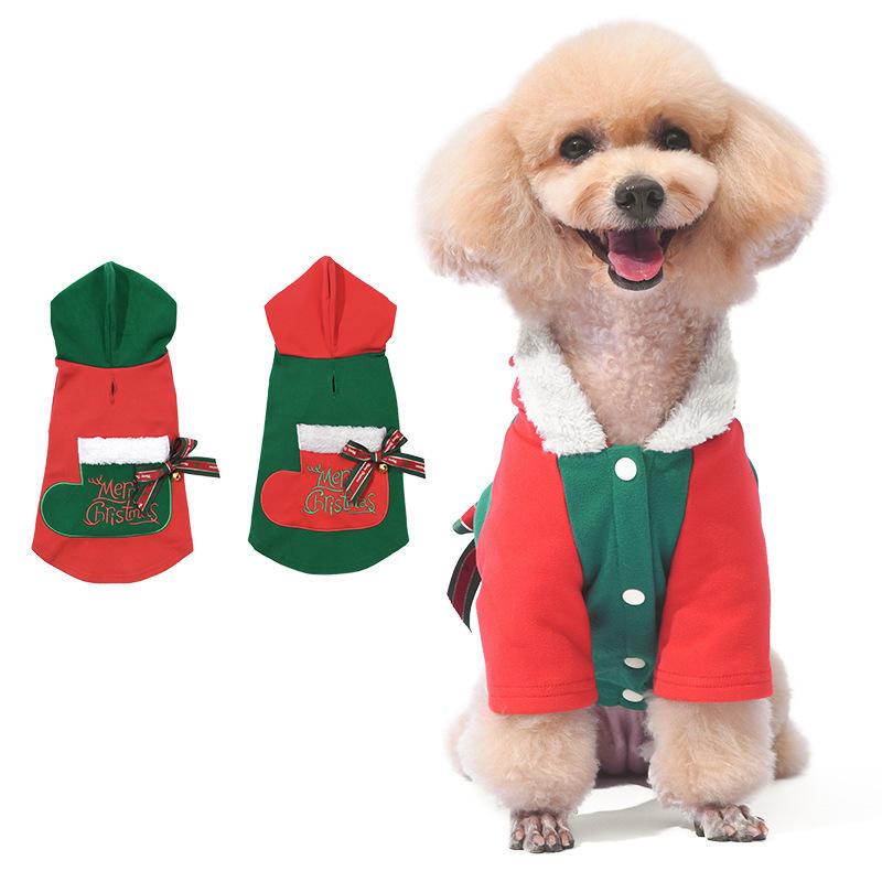 Christmas Fashion Wholesale Soft Winter Dog Clothes Dog Hoodie Pet Clothes