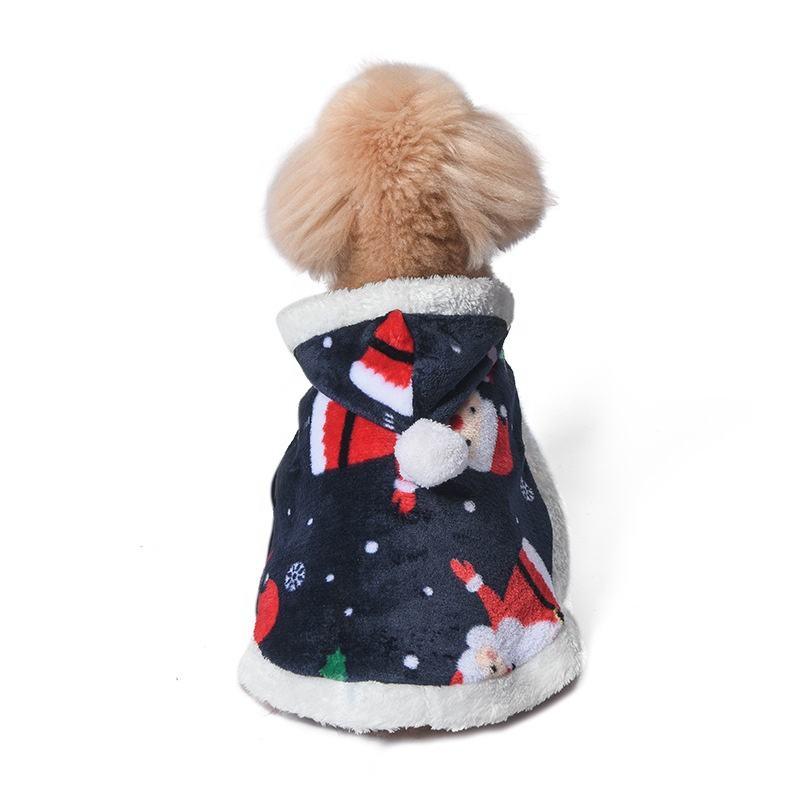 New Halloween Dog Cloak Coat Animal Print Winter Dog Cape Dog Christmas Cape